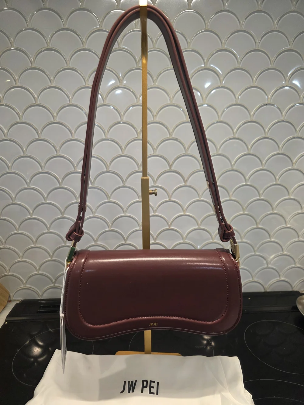 JW PEI Burgundy Shoulder Bag